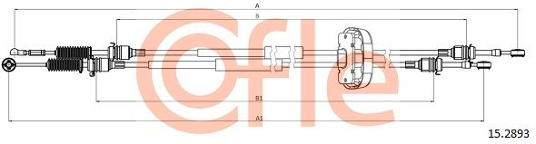 Тросовий привод, коробка передач, Cofle 15.2893