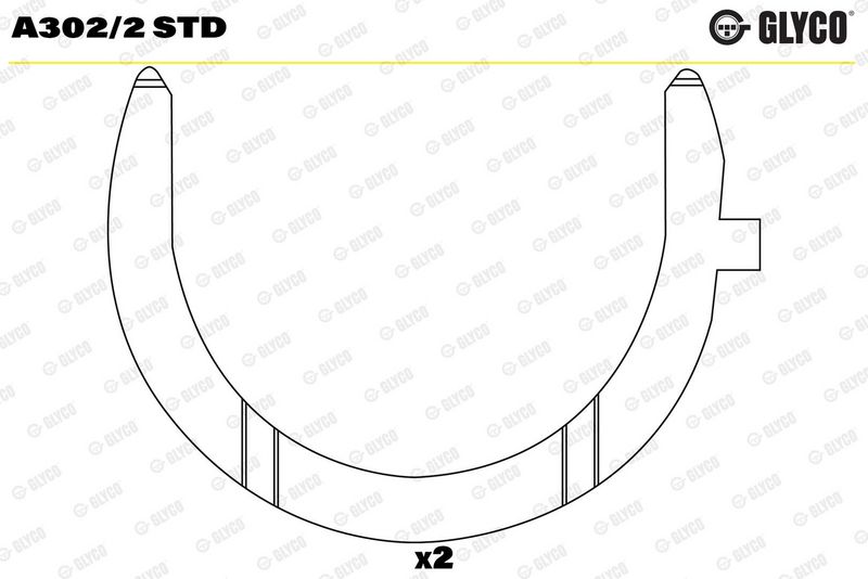 Rondelle+d'écartement+vilebrequin GLYCO A302/2 STD