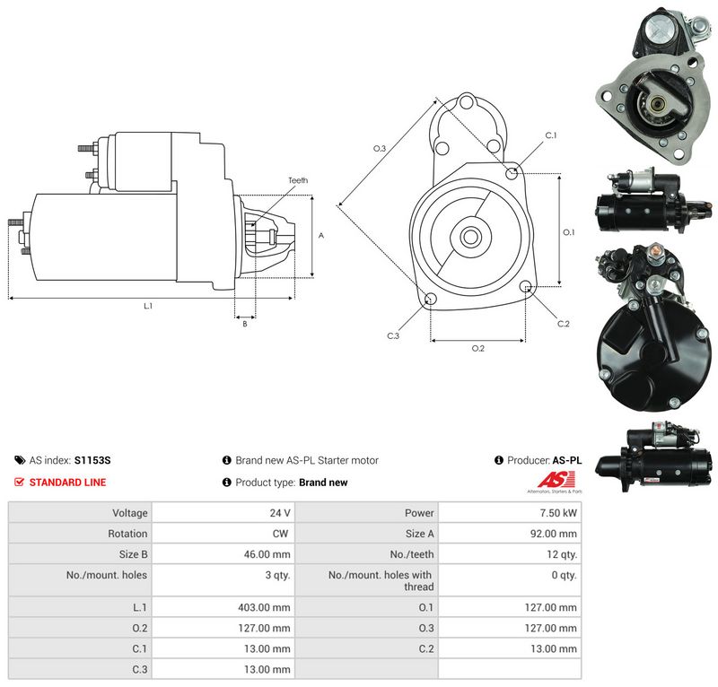 AS-PL S1153S Starter