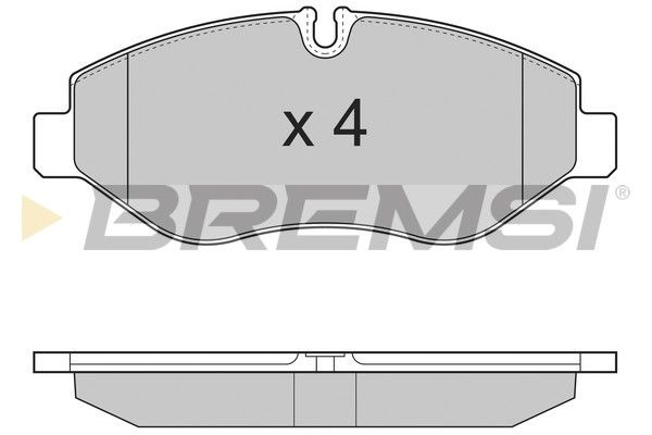 Комплект гальмівних накладок, дискове гальмо, Bremsi BP3324