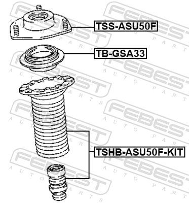 Опора, амортизатор, Febest TSSASU50F