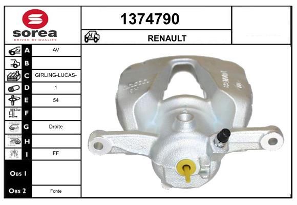 BREMSSATTEL SNRA 1374790