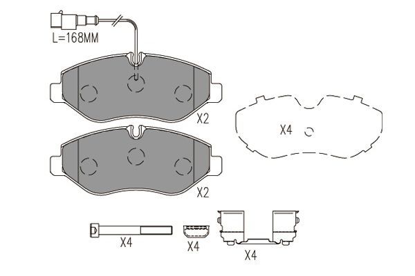 Kavo Parts Stabdžių trinkelių rinkinys, diskinis stabdys