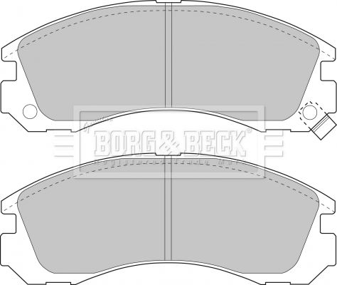 Комплект гальмівних накладок, дискове гальмо, Borg & Beck BBP1449