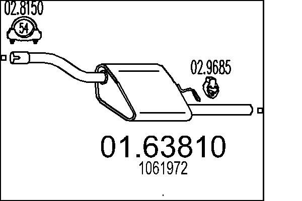 MTS hátsó hangtompító 01.63810