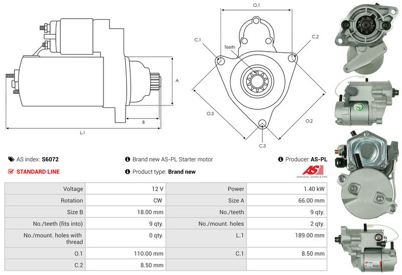 AS-PL S6072 Starter