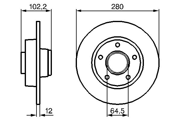 BOSCH 0 986 479 144 Brake Disc