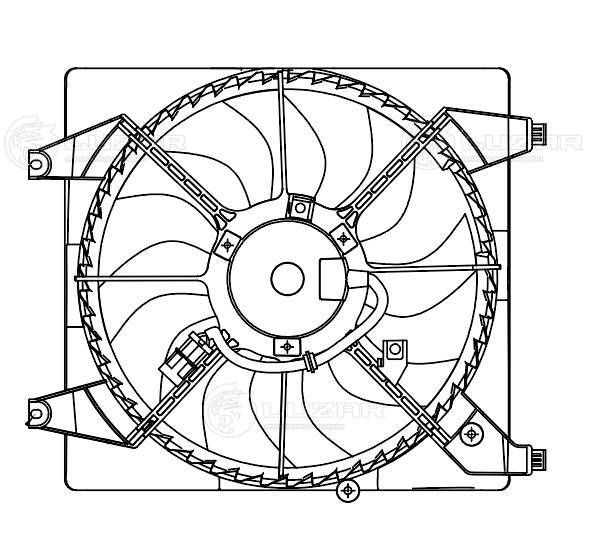 Вентилятор, система охолодження двигуна, Luzar LFK0802