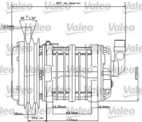 VALEO Compressor, airconditioning 815827