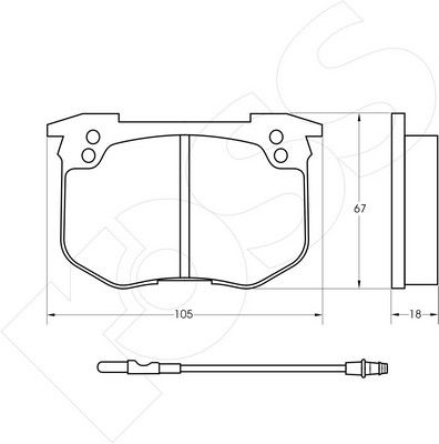 1-GNC R-159 - Brake Pad Set, disc brake