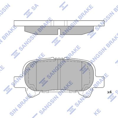 Комплект гальмівних накладок, дискове гальмо, Hi-Q SP1364