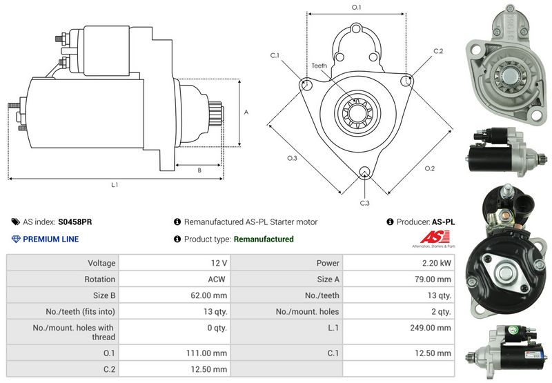 AS-PL S0458PR Starter