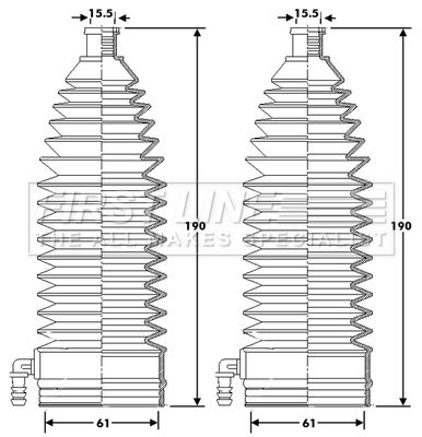 First Line FSG3424 Bellow Set, steering