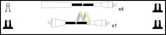 MOTAQUIP gyújtókábelkészlet LDRL230