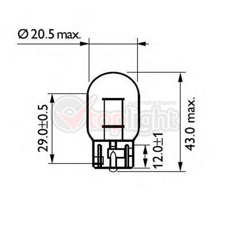 AE TOPLIGHT 39020 Lemputė W21W 12V 21W