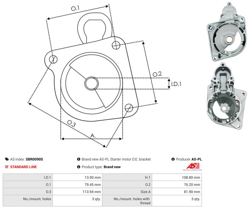 AS-PL SBR0090S Starter Lid, carburettor
