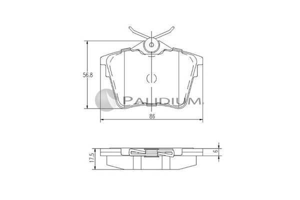 ASHUKI by Palidium fékbetétkészlet, tárcsafék P1-1175