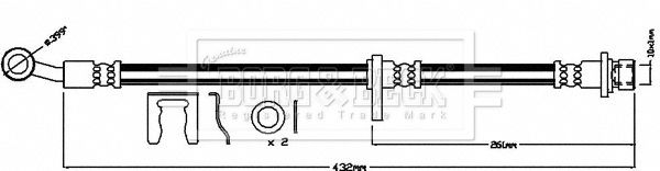 BORG & BECK fékcső BBH8399