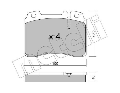 Plaquettes+de+frein+à+disque METELLI 22-0667-1