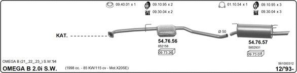 Sistema de gases de escape
