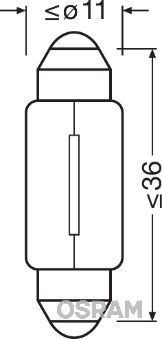 Osram 6461 Bulb, interior light