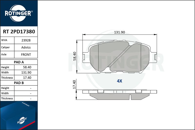 Автозапчастина ROTINGER RT2PD17380