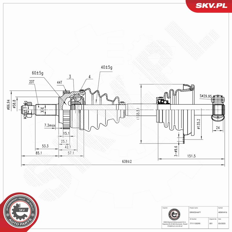 ESEN SKV 40SKV416 Pusašis