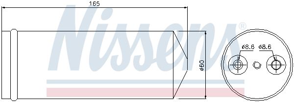 Осушувач, система кондиціонування повітря, Nissens 95437