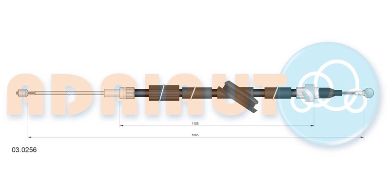 Тросовий привод, стоянкове гальмо, Adriauto 03.0256