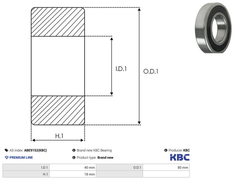 AS-PL ABE9152(KBC) Bearing