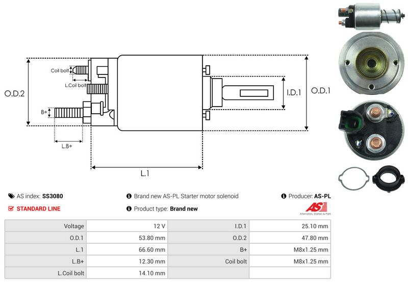 AS-PL SS3080 Solenoid Switch, starter