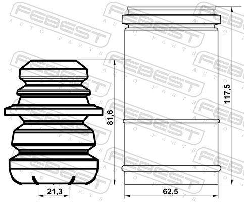 FEBEST MSHB-CSF-KIT Dust Cover Kit, shock absorber