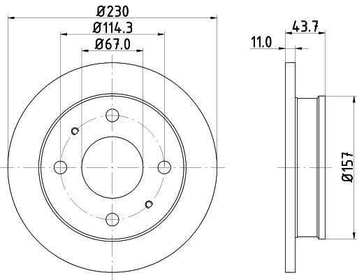 HELLA 8DD 355 107-171 Brake Disc