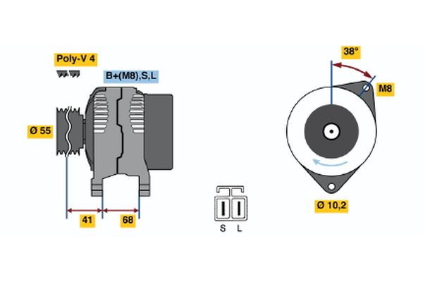 Bosch Alternator 0 123 315 015