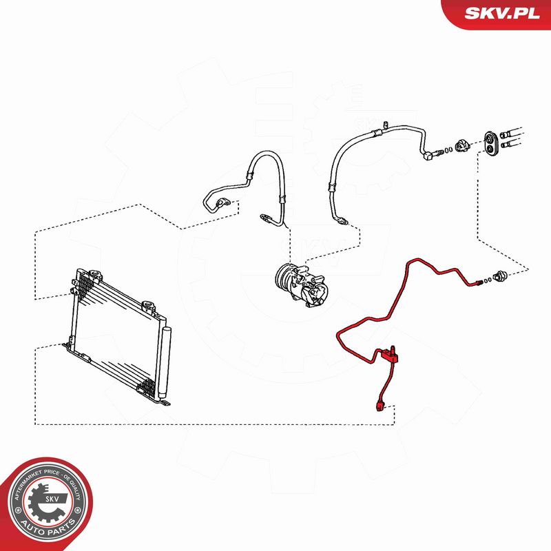 ESEN SKV 54SKV712 High/Low-pressure Line, air conditioning