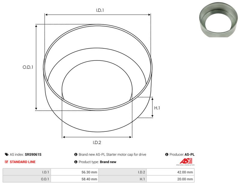 AS-PL SRS9061S Repair Kit, starter