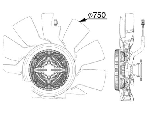 MAHLE CFF 515 000P Fan, engine cooling