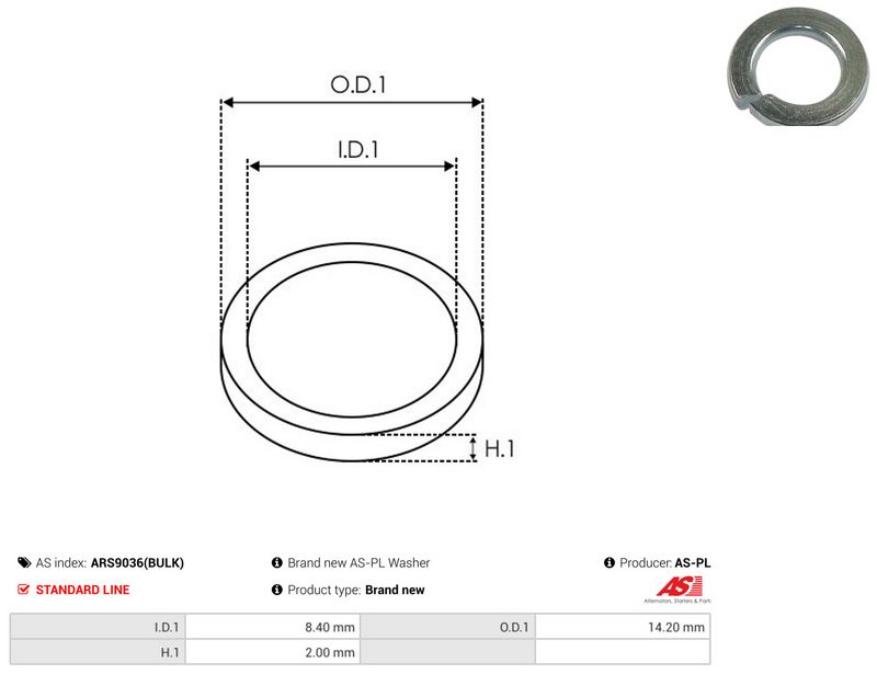 AS-PL ARS9036(BULK) Repair Set, alternator