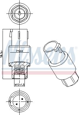 Датчик тиску кондиціонера на C-MAX, Cougar, Fiesta, Focus, Focus C-MAX, KA, Mondeo, Puma, Transit