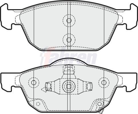Fahren Brake Pad Set, disc brake FBP3741