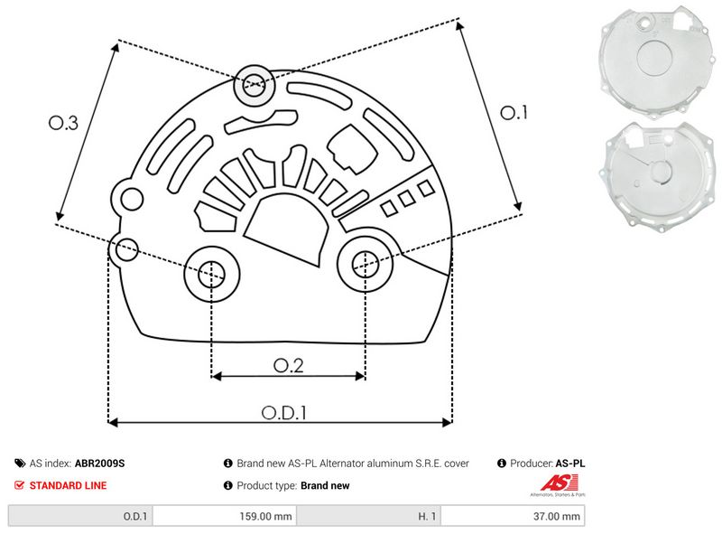 AS-PL ABR2009S Protective Cap, alternator