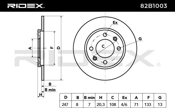 спирачен диск RIDEX