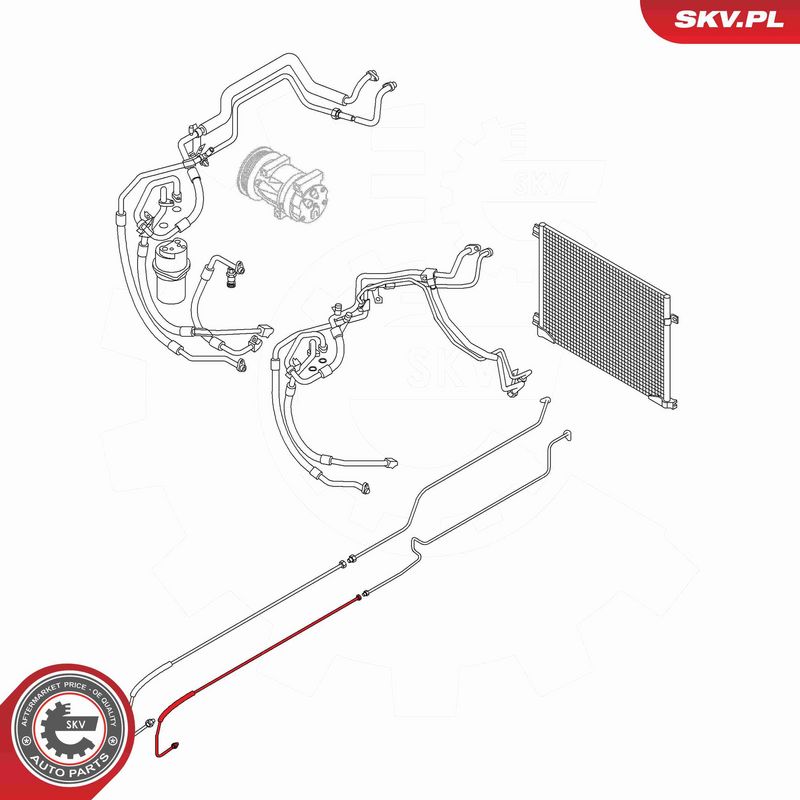ESEN SKV 54SKV681 High/Low-pressure Line, air conditioning