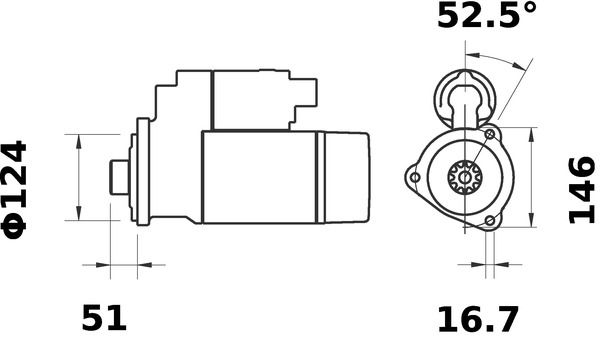 Product Image - Startmotor / starter - MS144 - MAHLE
