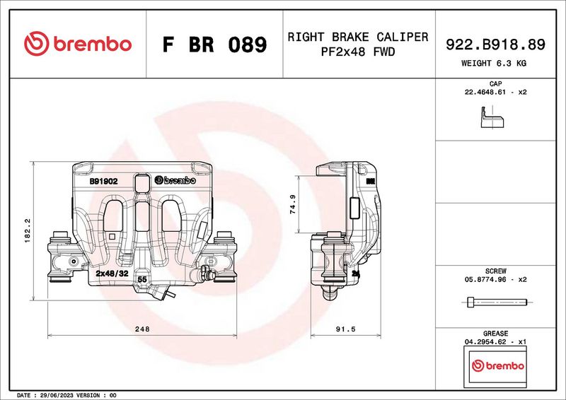 BREMBO F BR 089 Brake Caliper