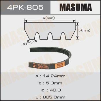 Поліклиновий ремінь, Masuma 4PK-805