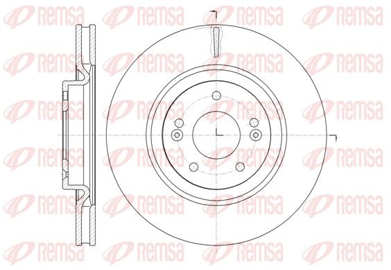 REMSA HYUNDAI Диск тормозной передний i40 11-, ix35 14-, Grandeur, KIA