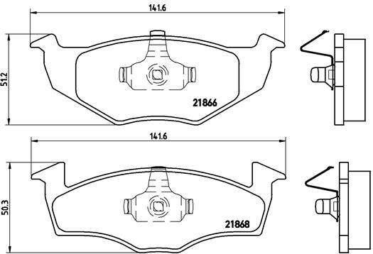 Комплект гальмівних накладок, дискове гальмо, Brembo P85030