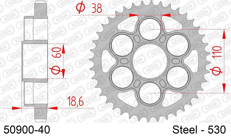 Roata dintata AFAM 50900-40