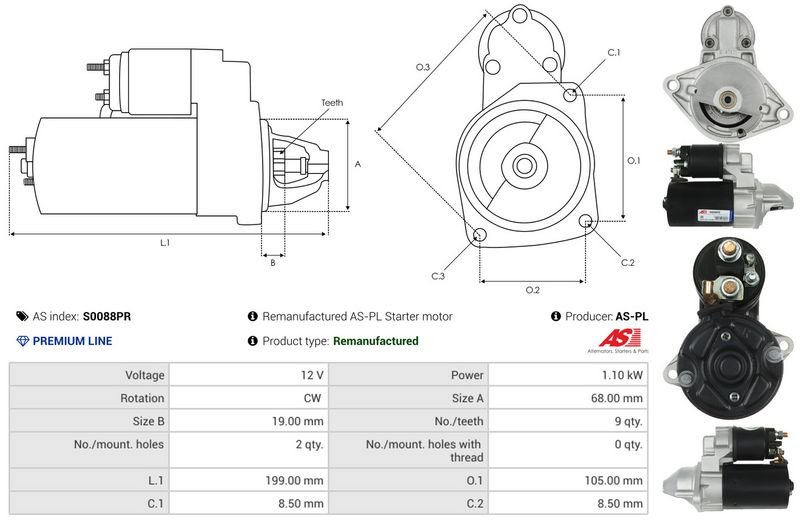 AS-PL S0088PR Starter